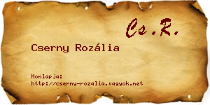 Cserny Rozália névjegykártya