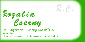 rozalia cserny business card